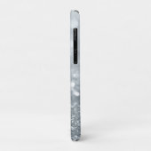 Elegant Girly Silver Glittery Bokeh Lotus Case-Mate iPhone Hülle (Hinten/Links)