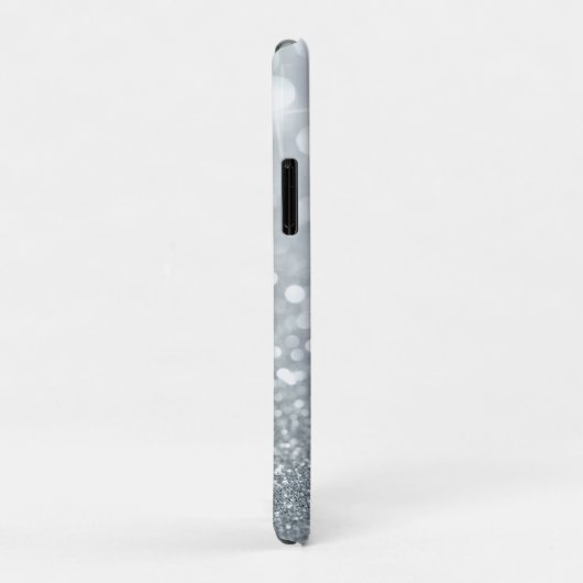 Elegant Girly Silver Glittery Bokeh Lotus Case-Mate iPhone Hülle (Hinten/Rechts)