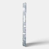 Elegant Girly Silver Glittery Bokeh Lotus Case-Mate iPhone Hülle (Rückseite / Rechts)