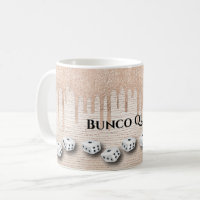 Elegant Girly Sparkle Dice Bunco Monogram