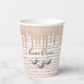 Elegant Girly Sparkle Queen Dice Bunco Pappbecher (Vorderseite)