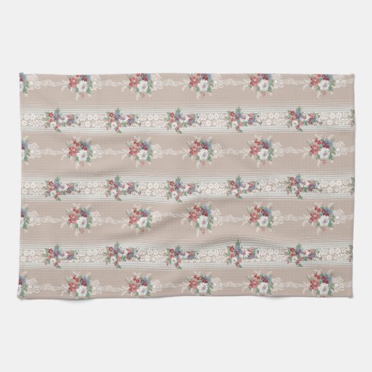 Elegant Girly Vintag Geschirrtuch (Horizontal)