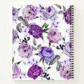 Elegant Girly Violet Lilac Purple Flowers Notizblock (Rückseite)