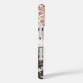 Elegant Girly White Lace und Pink Roses Case Mate (Rückseite / Rechts)