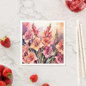 Elegant Gladiolus Watercolor Serviette (Beispiel)