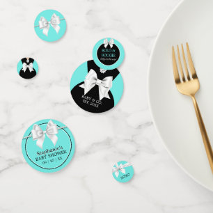 Elegant Glam Aqua Baby & Co Tiffany Baby Shower Konfetti