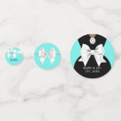 Elegant Glam Aqua Ethnic Tiffany Baby Shower Konfetti (Vorderseiten)