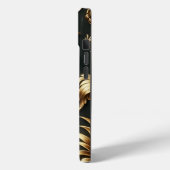 Elegant Glam Black & Gold Tropische Ananas Case-Mate iPhone Hülle (Rückseite / Links)