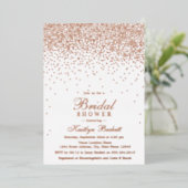 Elegant Glam Confetti Brautparty Real Folieneinladung (Stehend vorne)