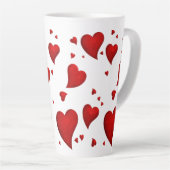 Elegant Glam Fab Chic Stilvolles Trendy Red Heart Milchtasse (Rechte Ecke)