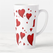 Elegant Glam Fab Chic Stilvolles Trendy Red Heart Milchtasse (Rechts)