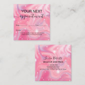 Elegant Glam Iradisent Sparkle Holographic Appo Terminkarte (Vorne/Hinten)