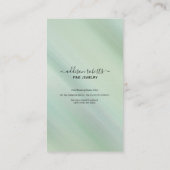 Elegant Glam Iridescent Holographi Jewelry Care Visitenkarte (Rückseite)