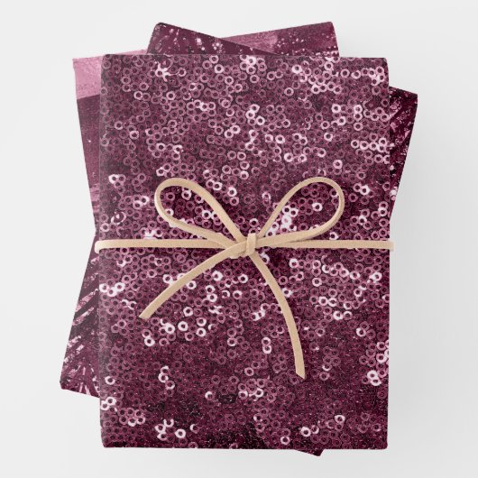 Elegant Glam Lila Sparkle Luxus Glitzer Geschenkpapier Set (Beispiel)