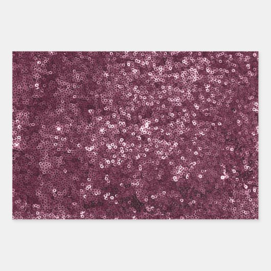 Elegant Glam Lila Sparkle Luxus Glitzer Geschenkpapier Set (Vorderseite)