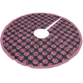 Elegant Glam Pink Diamonds Sparkle Gems Polyester Weihnachtsbaumdecke (Schrägansicht)