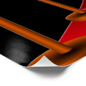 Elegant Glam Red Tepet Sweet 16 Birthday Willkomme Poster (Ecke)