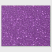 Elegant Glam Royal Lila Sparkle Shiny Glitzer Geschenkpapier (Flach)