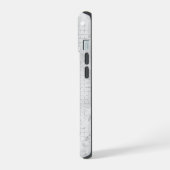 Elegant Glam White Silver Glitz Sparkle iPhone 15 Hülle (Linke Seite)