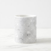 Elegant Glam White Silver Glitz Sparkle Kaffeetasse (Mittel)