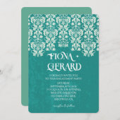 Elegant Glamor Lace Engagement Party Invitation Einladung (Vorne/Hinten)