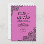 Elegant Glamor Lace Engagement Party Invitation Einladung (Vorderseite)