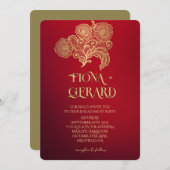 Elegant Glamor Lace Engagement Party Invitation Einladung (Vorne/Hinten)