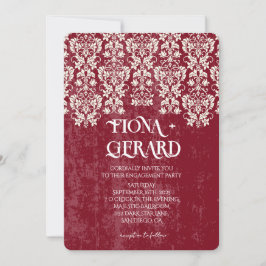 Elegant Glamor Lace Engagement Party Invitation Einladung