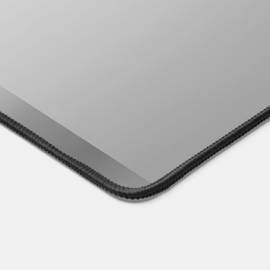 Elegant Glamorous Silver Custom Name Monogram Schreibtischunterlage (Ecke)