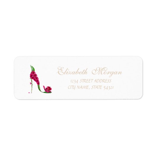 Elegant Glamour Address Label-Heel (Vorne)