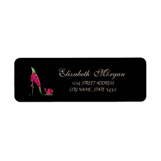 Elegant Glamour Address Label-Heel (Vorne)