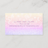 Elegant Glamour Beruflich Glittery Visitenkarte (Rückseite)