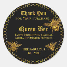 Elegant Glamour Black Gold Queen Bee Vielen Dank
