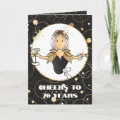 Elegant Glamour Funny 70. Geburtstag Martini Karte (Vorderseite)