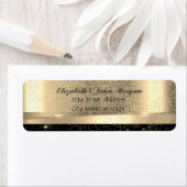 Elegant Glamour Gold Black Shiny, Confetti (Insitu)