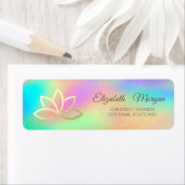 Elegant Glamour Gold Lotus Rainbow Holographic (Insitu)