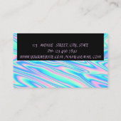 Elegant glamour Moderne Coole Holografie Visitenkarte (Rückseite)