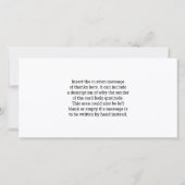 Elegant & glamourös "Danke!" Karte (Rückseite)