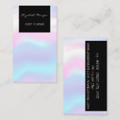 Elegant glamourös Moderner Chic Holographisch Visitenkarte (Vorne/Hinten)