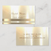 Elegant, glamourös, schick, Streifen, leuchtend Visitenkarte (Vorne/Hinten)