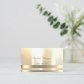 Elegant, glamourös, schick, Streifen, leuchtend Visitenkarte (Stehend Vorderseite)