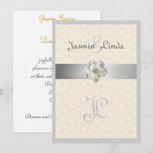 Elegant, Glanz, Kunststoffband, Hochzeits-Einladun Einladung