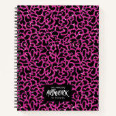 Elegant Glitter Hot Pink Sketchbook Notebook Notizblock (Vorderseite)