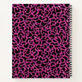 Elegant Glitter Hot Pink Sketchbook Notebook Notizblock (Rückseite)