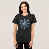 Elegant Glitter Snowflake Christmas Tri-Blend Shirt (Vorderseite voll)