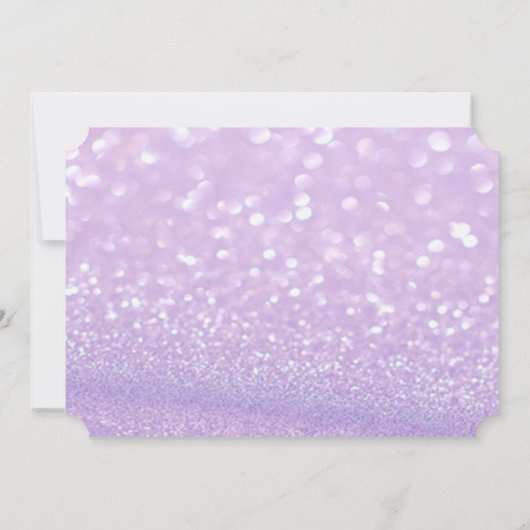 Elegant Glittery Bokeh Floral UAWG Einladung (Rückseite)