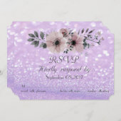 Elegant Glittery Bokeh Floral UAWG Einladung (Vorne/Hinten)