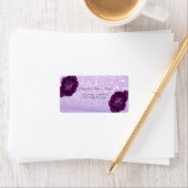 Elegant Glittery Bokeh ,Rose Hochzeitslabel Adressaufkleber (Insitu)