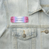 Elegant Glittery Pink Foil Name Tag Namensschild (Beispiel)