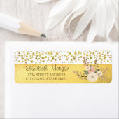 Elegant,Glitzer Herz,Confetti,Flowes AddressLabel (Insitu)